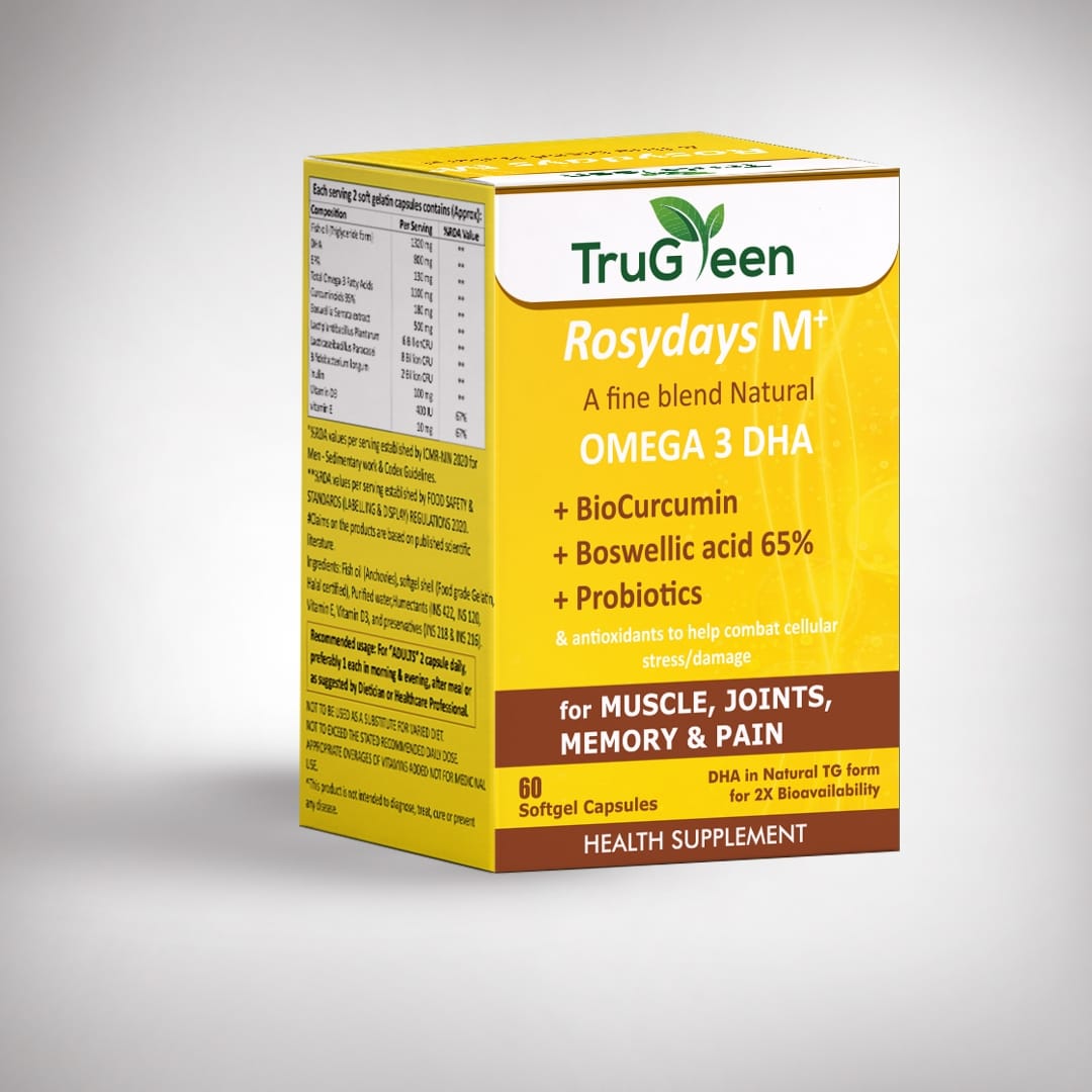 Atlantic Gold's RosydaysM+ for mobility & Joint pain 1st time in India box front