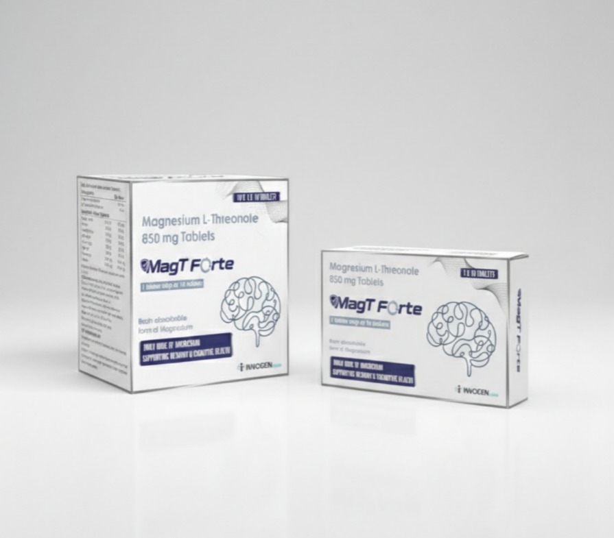 MagT Forte Magnesium L-threonate tablets box and monocarton strip box