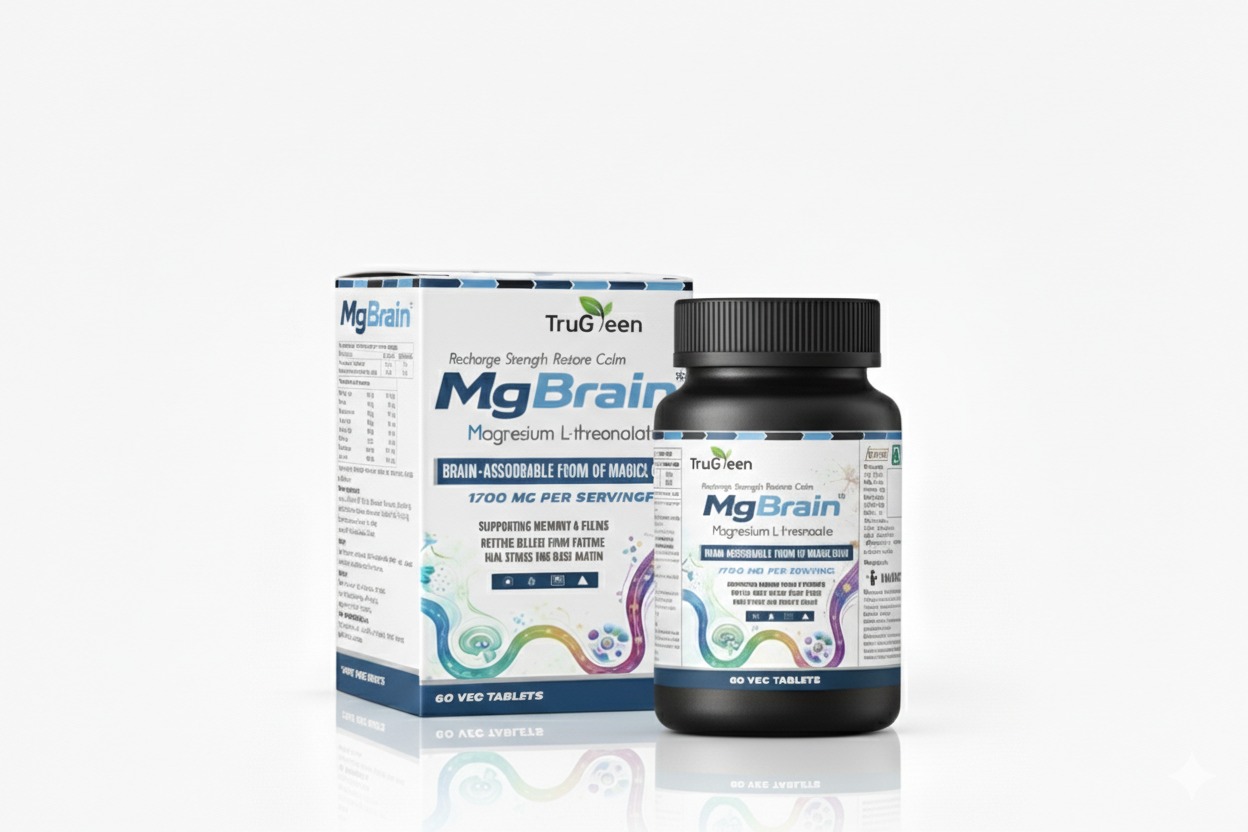 TruGreen's MgBrain Magnesium L-Threonate tablets for memory box pack