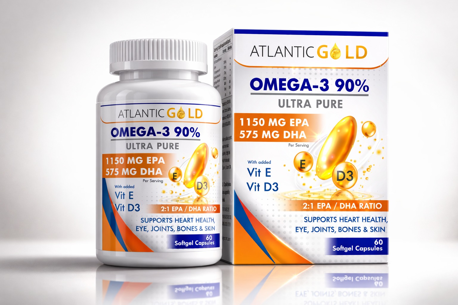 omega-3-90 ultra pure 2 to 1 EPA-DHA Balance